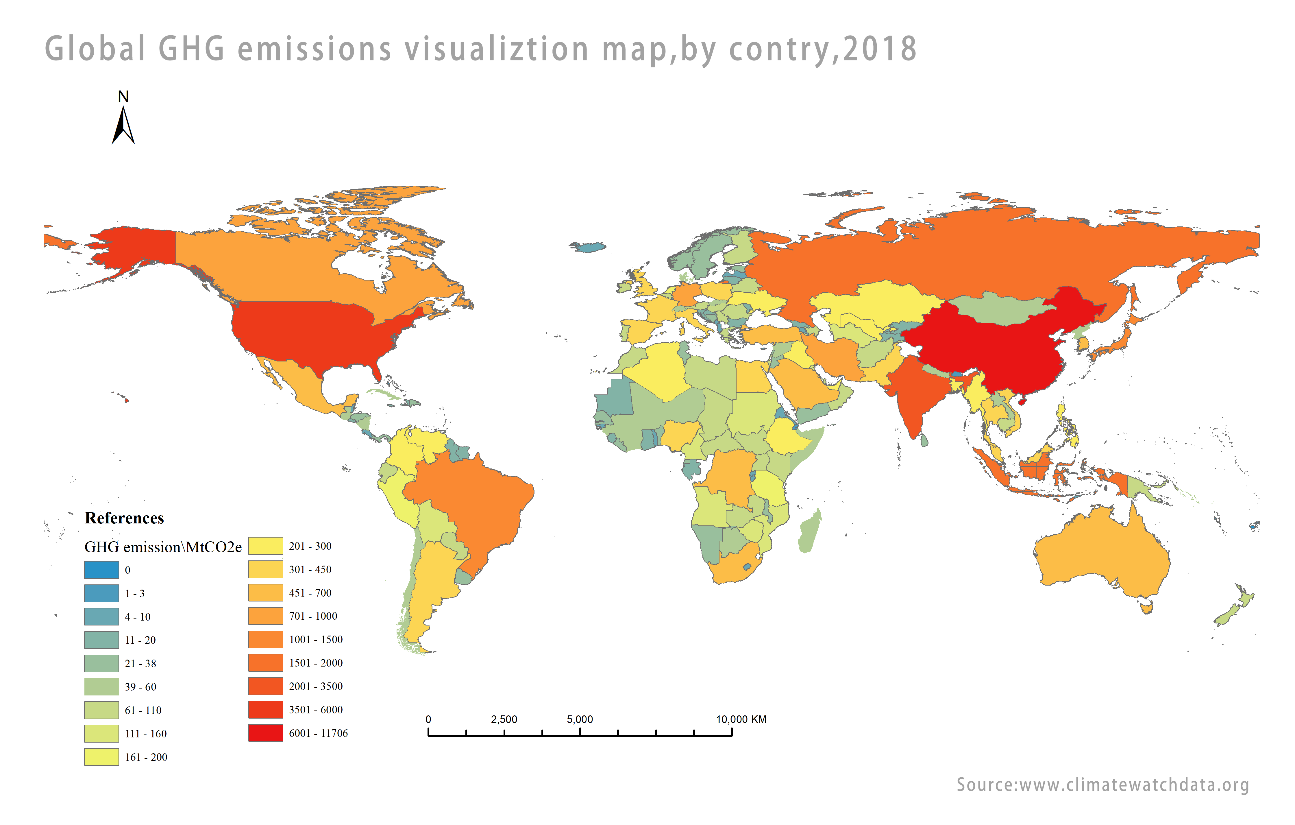 Global GHG emissions